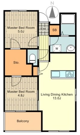 ルーチェ国立ズードの物件間取画像